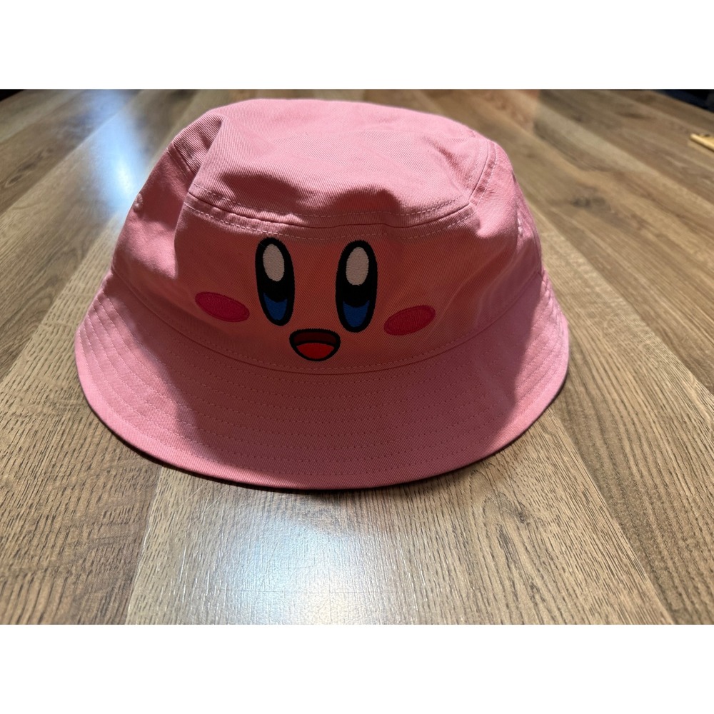 Kirby Bucket Hat Unisex OSFM Pink Adults Embroidered Nintendo Video Game